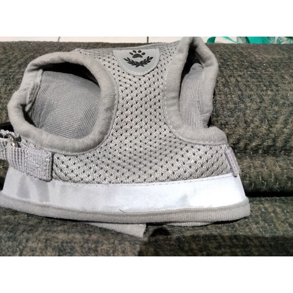 Adjustable Gray Reflective Dog Harness With Leash Size Small - Picture 1 of 2